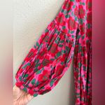 Cyclamen Berry Blush Floral Cotton Midi Dress Size XL EUC Pink Photo 5