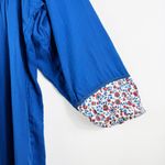 MATTA 100% cotton beautiful blue quilted midi dress NWT Size XS Photo 3