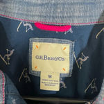 G.H. Bass & Co Navy Skiier Button Up Long Sleeve Shirt Size Medium Blue Photo 1