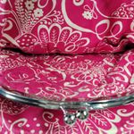 Vera Bradley VTG Eloise Bag Large Barbie Hot Pink Kiss Lock Dome Shoulder Purse Photo 7