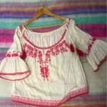 Love Sam ,Beautiful Mexican boho style top w tassels sz S Photo 0