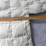 YPB Cream Puffer Jacket Women's Large Winter Quilted Coat Warm Zip Snap Neutral White Photo 7