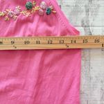 Y2K Pink Stretchy Knit Baby Tank Top Embroidered Dainty Flowers No Sz Size undefined Photo 4
