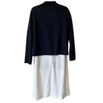 Vintage Flutterbye Colorblock Shift Dress and matching Jacket Ivory Red & Black White Size 14 Photo 12