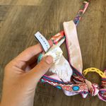 Trina Turk  Bikini Halter Top Multicolor Golden Circle Ring Size 6 Photo 4