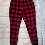 secret treasures pull on checkered print plush jogger PJ’s red & black sz XL Photo 6