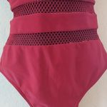 SheIn  Printed Mesh Plunge One-Piece Swimsuit Size Large Photo 1