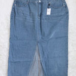 Forever 21 Denim Maxi Skirt with Slit Photo 0