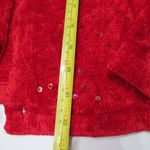Love That Sweater Christmas Cardigan Santa Claus Stockings Red White Lg Beaded Photo 6