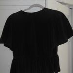 Urban Outfitters  Black Short Sleeve Plunge Top Photo 1