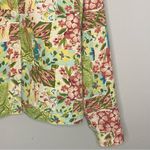 Coldwater Creek  Jacket Button Cotton Floral Patchwork Pink Green Size X-Large Photo 3
