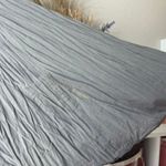 CP Shades  Gray Crinkle Textured A-Line Lagenlook Pull-On Midi‎ Skirt Size Medium Photo 6