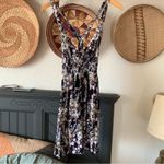 Free People ☀️  Washed Ashore Black Mini Floral Dress Photo 3