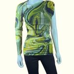 ZARA Mesh Tule Ruched Pullover Top Photo 5