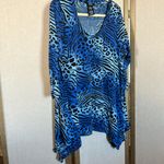 Premise FINAL MARKDOWN  Blue and Black Abstract Top XXL Photo 5