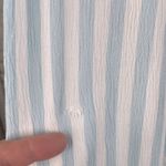 Torrid  Lizzie Rayon Crepe Button Down Shirt Blue/White Stripe-0X Photo 2