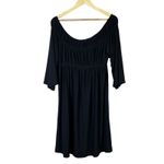 Tiana B Black Off Shoulder Ruched Smocked Empire Waist 3/4 Sleeve Sundress M Size M Photo 2