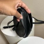 Cuyana Calf Hair Black Leather Crossbody Saddle Bag Gold Accents Photo 2