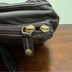 Fossil ‎ Black Leather Multi Compartment Crossbody Travel Bag Purse Minimalist Photo 5