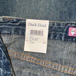 Duck head  JEANS CO sz 5 juniors denim skirt frayed edges pockets removable belt Photo 9