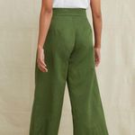 Amour Vert Frankie Cropped Wide Leg Cotton Linen Pants in Terracotta Photo 8