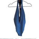 Maaji  Reversible Cheeky Plunge One Piece Swimsuit Small Blue‎ Pink Floral Photo 6