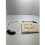 Madewell  Supernova Wine Colored Tassel Statement Necklace Adjustable OLD STOCK Photo 2