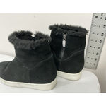 Blondo Womans Biondo Waterproof Impermeable 7 M Black Suede Lined Zip Up Sneaker Boot Photo 3