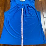Kasper Work Business Top Sleeveless Blouse Blue Decorative Accent Size Small Photo 5