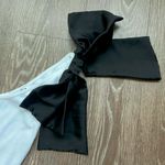 ZARA White Ribbed Top w Bow Photo 1