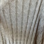 Alice + Olivia  beige draped light knit open front cardigan Photo 5