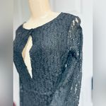 Free People  Cut Out See-Through Lace Teen Witch Mini Dress Black Shearling med Photo 6