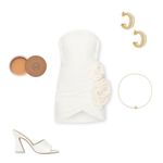 NBD  Alyna Mini Dress in Ivory Medium New Womens Strapless Cocktail Photo 10