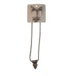 Brighton Pearl Braided Reversible Silver Tone Jewelry Necklace Earings Photo 1