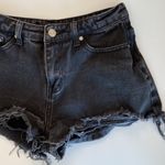 Missguided  Black Cutoff Denim Shorts Size 4 Photo 1