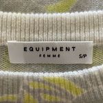 Equipment  Rei Intarsia Cashmere Sweater in Chartreuse Yellow Small NWOT Photo 5