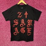 21 Savage European Tour Black T-Shirt Small Photo 0