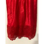 Victoria's Secret  Gold Label Vintage Slip Lingerie Silky Dress Red Lace Racerback Photo 2