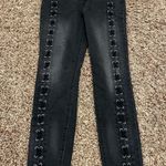 EXPRESS Lace Up Mid Rise Ankle Leggings Jeans Photo 1