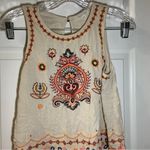 Taylor & Sage  Cream Boho Embroidered Sleeveless Tank M Photo 5