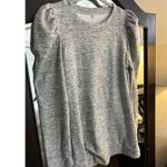 NEW Besshopie Puff Long Sleeve Shirt Round Neck knit S Gray Photo 6