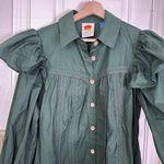 Anthropologie Farm Rio ruffle sleeve button down shift mini Photo 5