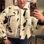 Ashley by 26 International CowPrint NEW LARGE Sherpa Faux Fur Trucker Jacket - Ashley BY 26 Photo 1