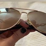 Michael Kors  Rose Gold Aviator Sunglasses In Case Photo 2