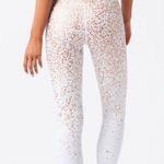 Zyia ACTIVE White Stay Gold Light N' Tight High Rise 7/8 Leggings Flecked Photo 11