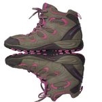 Merrell Hilltop Ventilator Mid Waterproof Hiking Shoes Womens Size 6 Pink Brown Photo 3