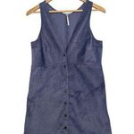Free People Jumper Dress Womens Extra Small Blue Corduroy A Line 70s Pockets Photo 0