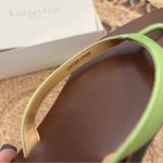 Garnet Hill  Size 9 M Women Sandal Flip Flop Green Leather NIB Photo 4