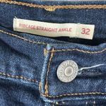 Levi's  Jeans Womens 32X27 Ribcage Straight Ankle Button Fly Dark Wash Stretch Photo 5