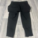 Athleta Black Leggings with Skirt Overlay; XS Women's Photo 6